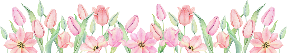 Watercolor pink tulip board